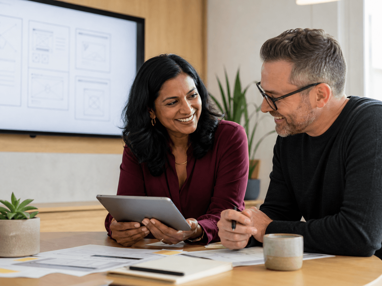 A DigiSpace consultant collaborating closely with a happy client